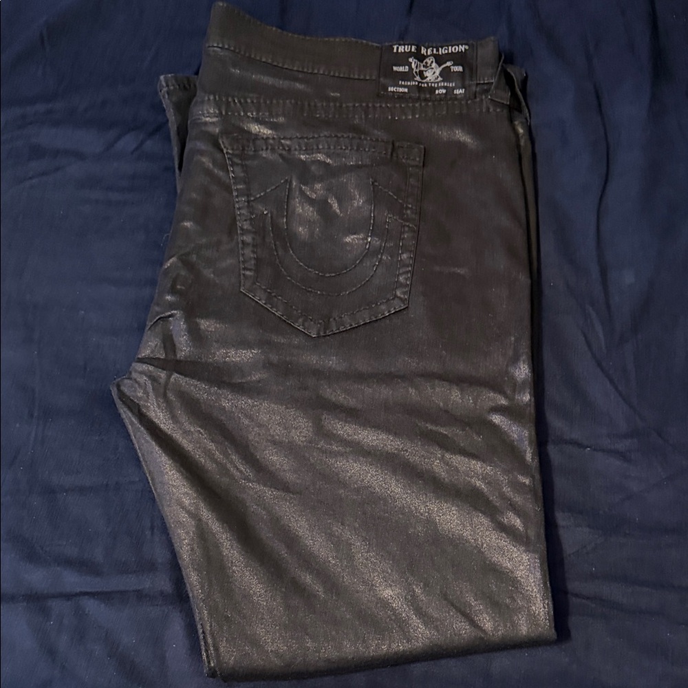 True Religion Dark black coated Men's Jeans size 46